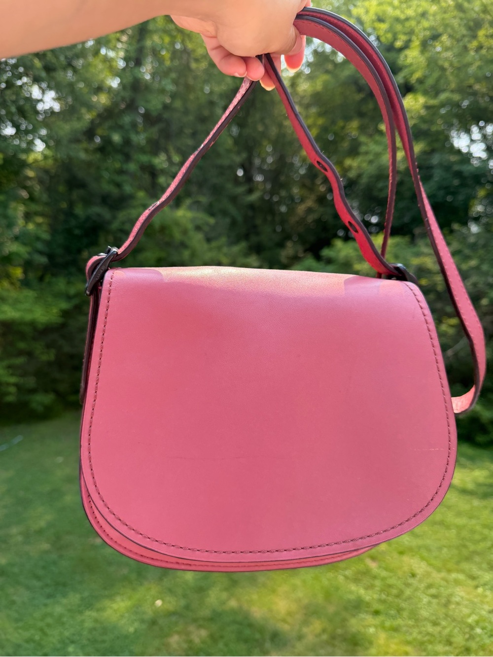 Coach 1941 Saddle Bag Pink Crossbody in Glovetanned Leather